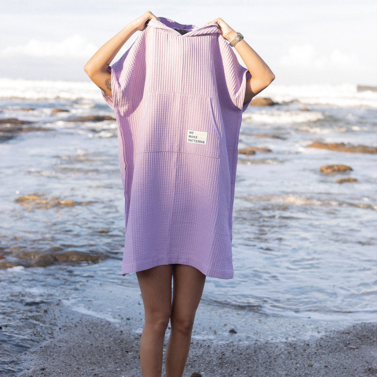 Handtuch Poncho Lila