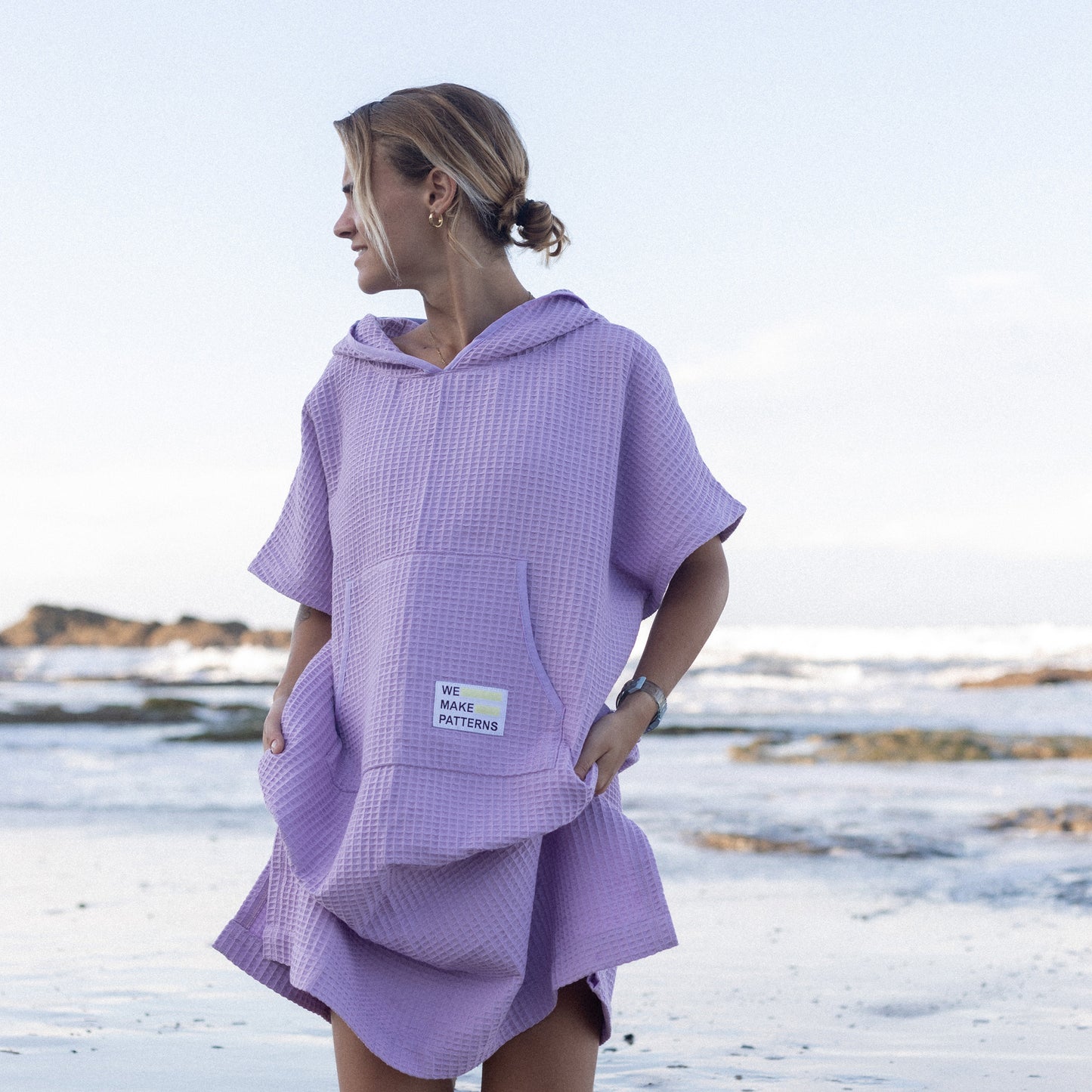Handtuch Poncho Lila