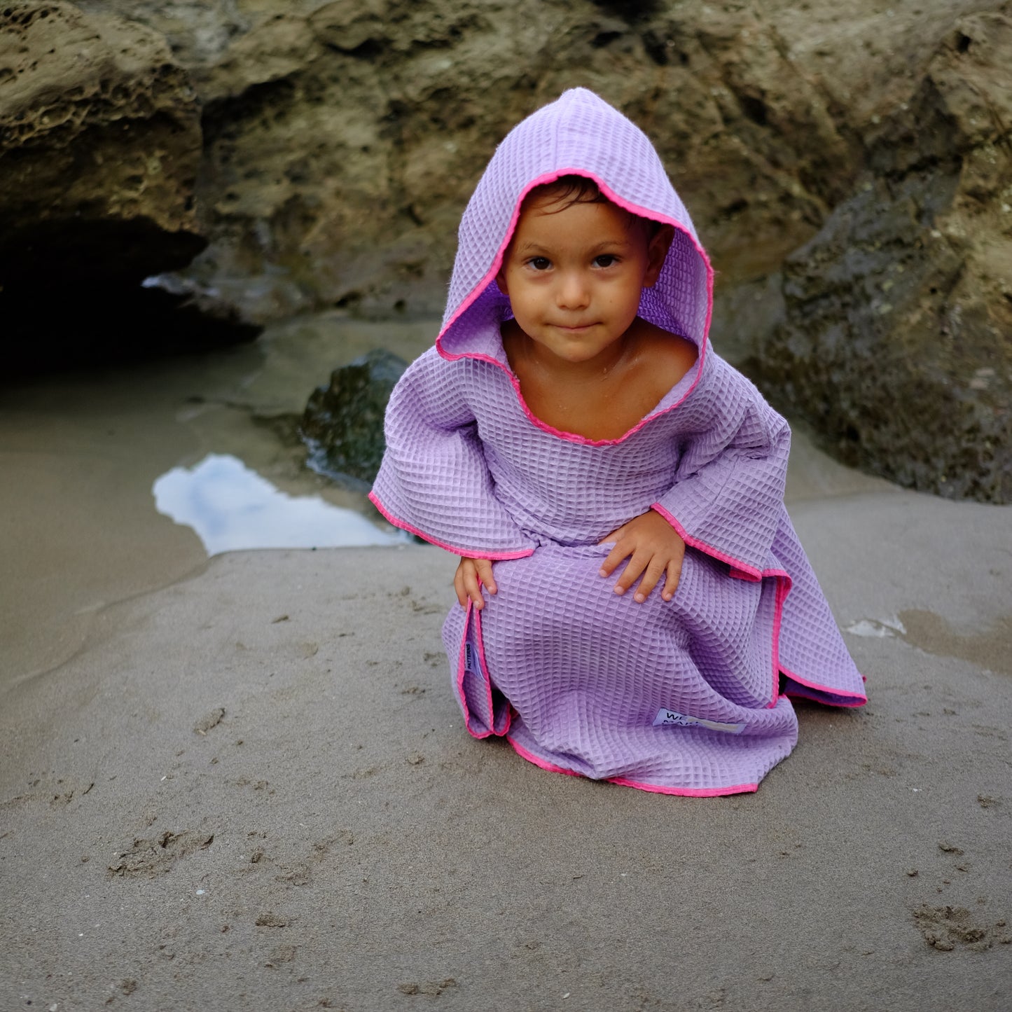 Kinderponcho Baden Lila