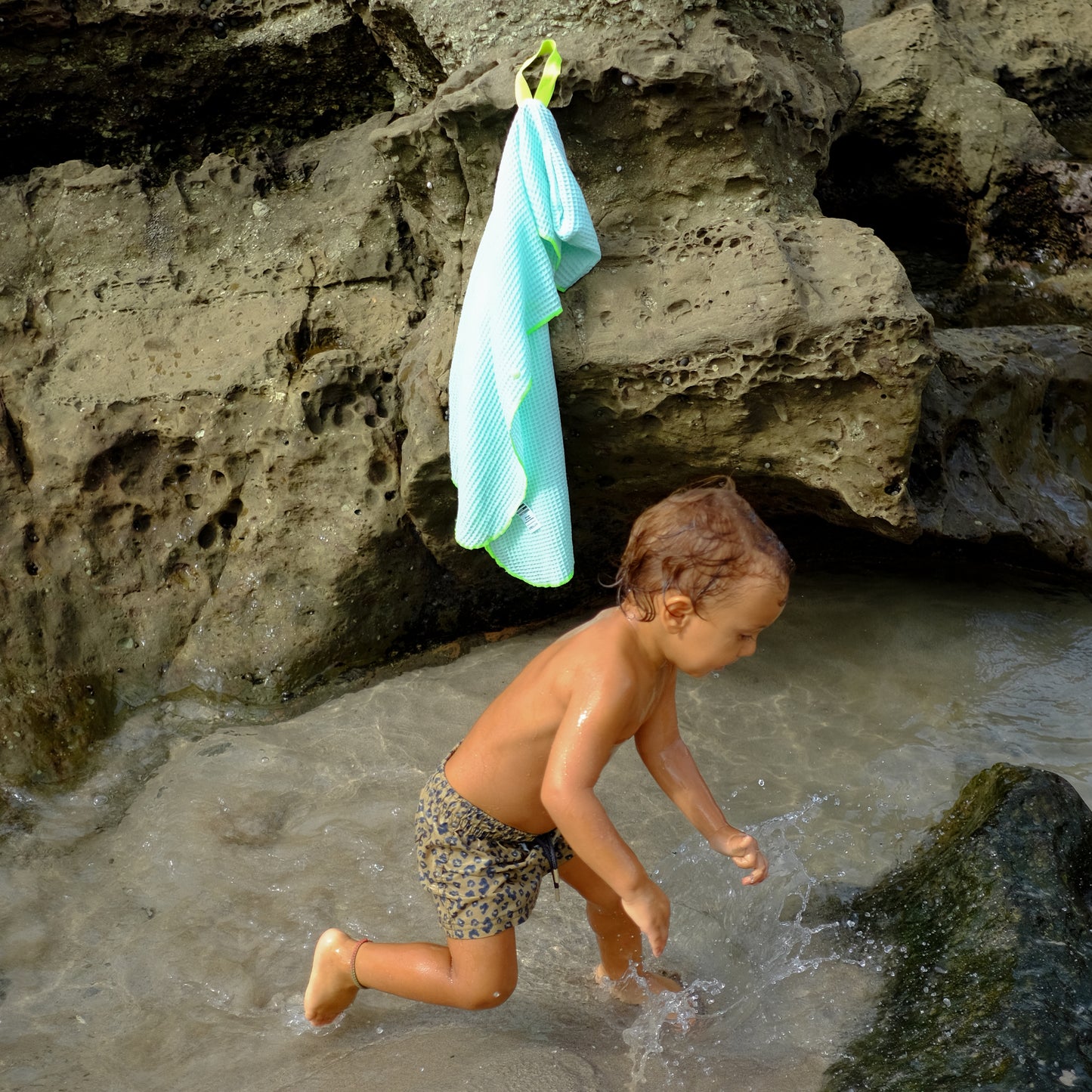 Kinderponcho Baden Mint