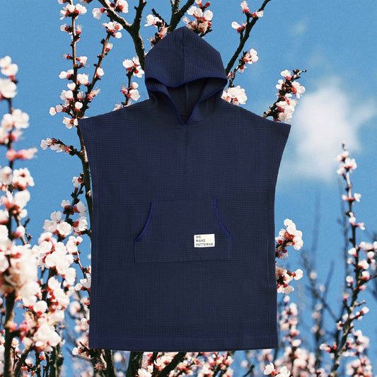 Handtuch Poncho Blau