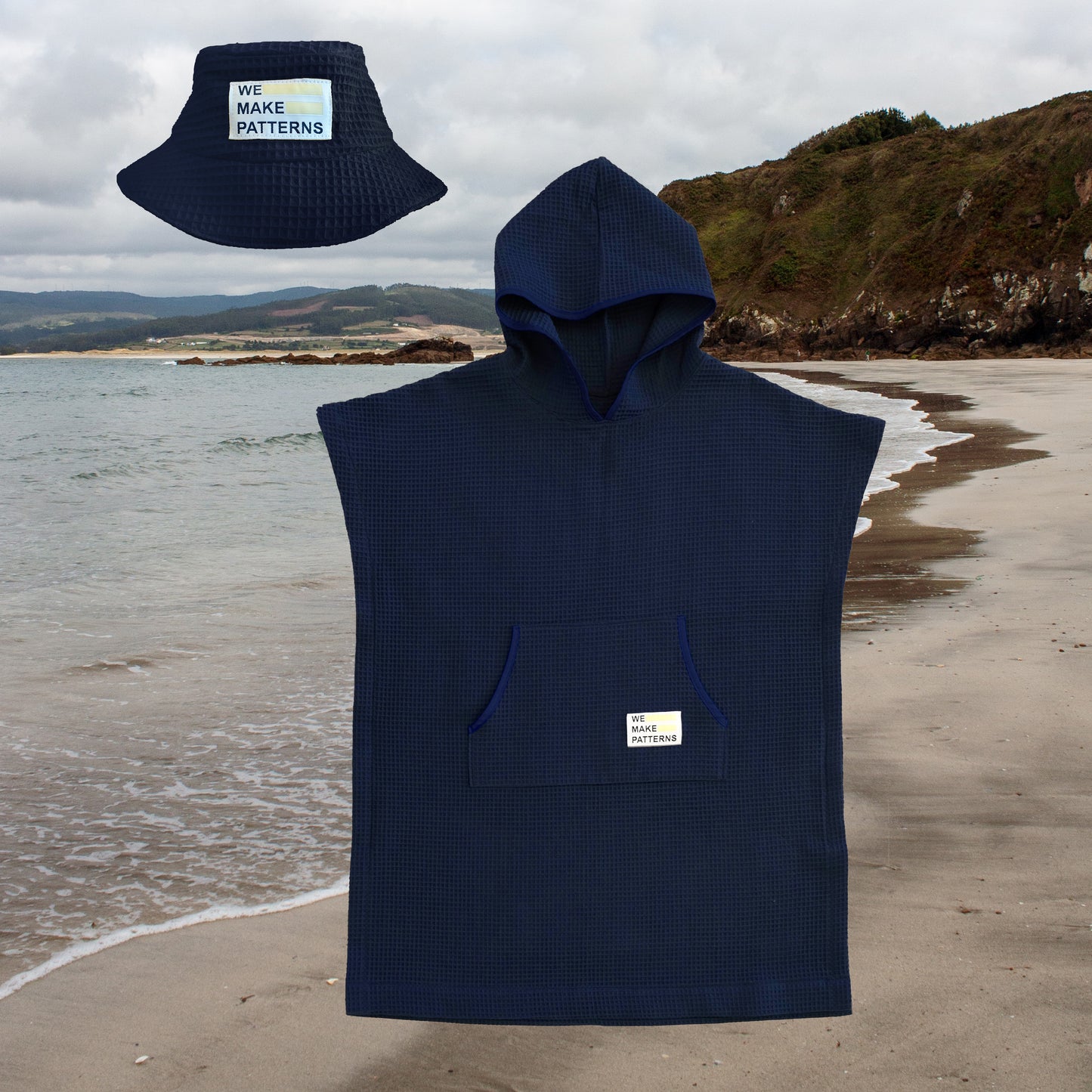 Poncho-Hut-Set Blau