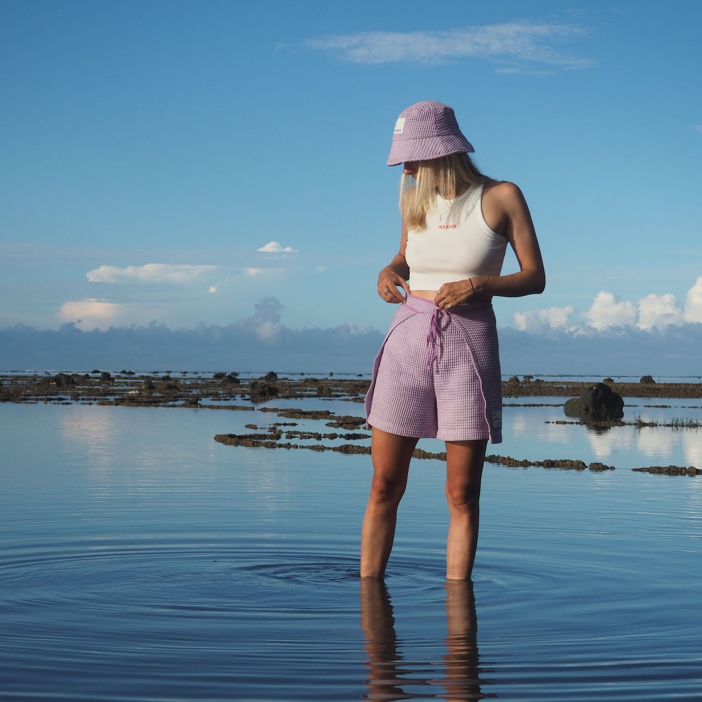 Wickelshorts Lila
