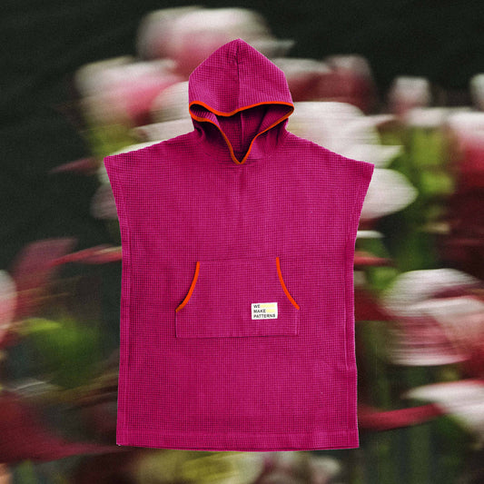 berry neon orange Surf Poncho Kapuze Eingrifftasche Umkleidehilfe unisex Handtuchponcho