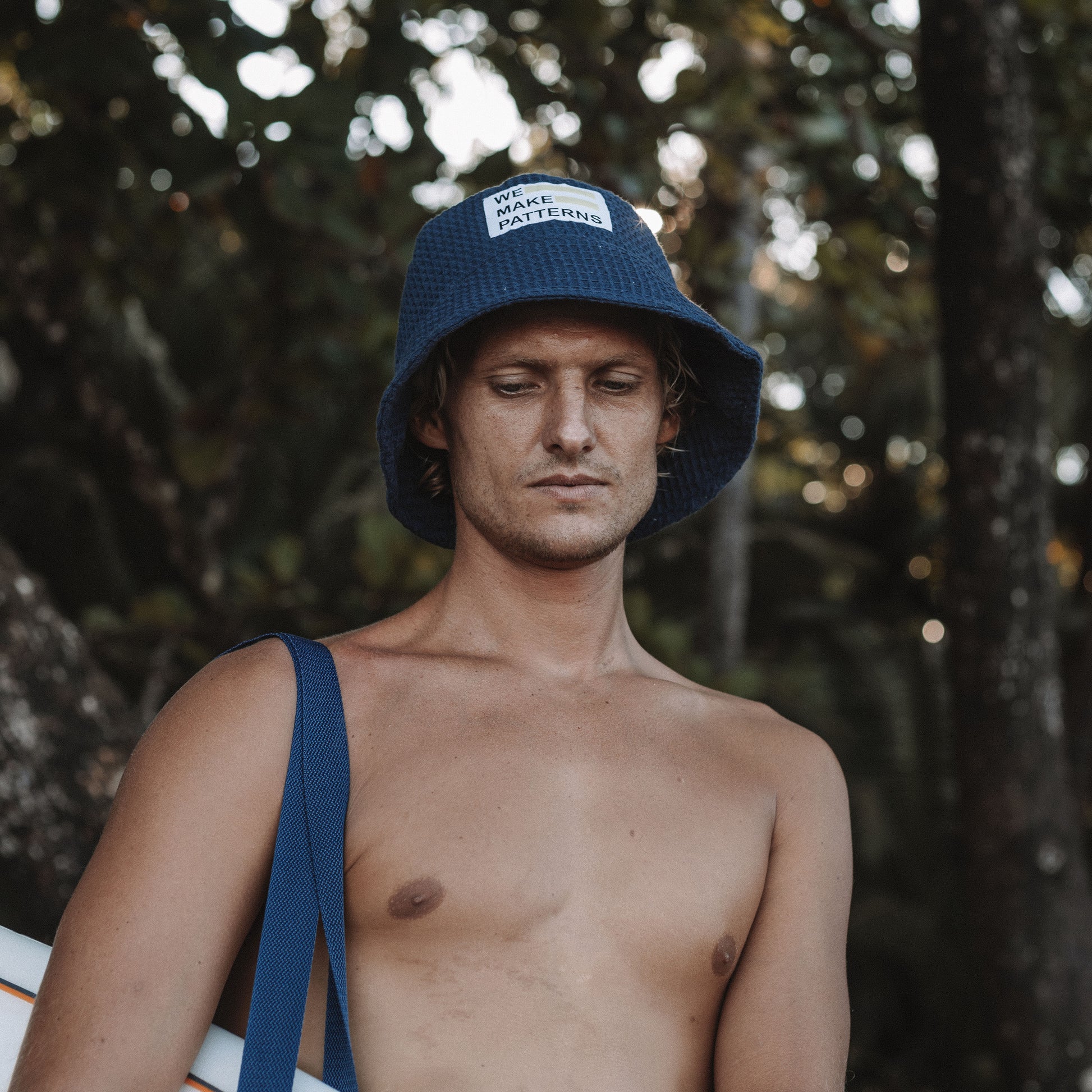 nightblue bucket hat baumwolle fischerhut sommer hut