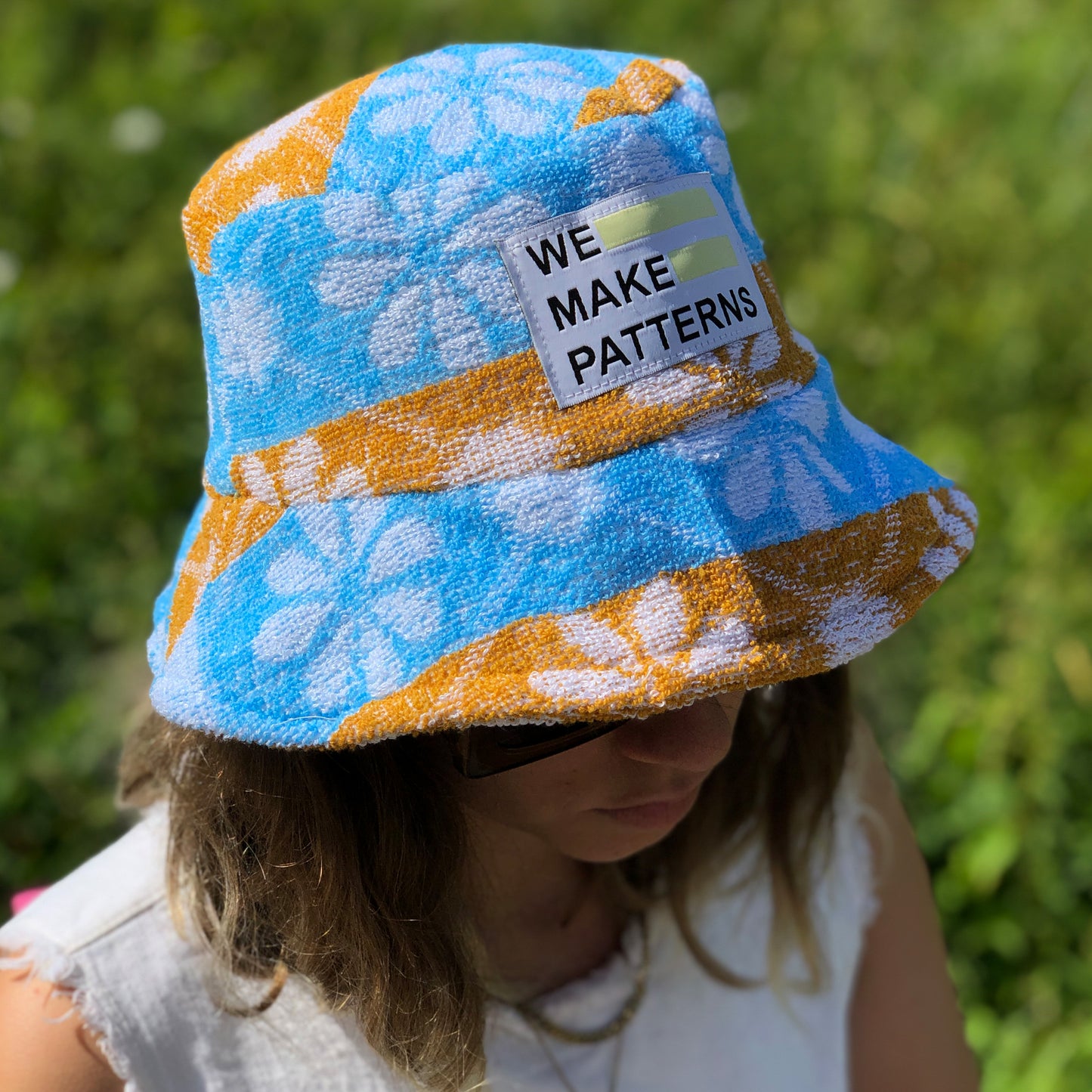 Towel Bucket Hat Blue/Ochre